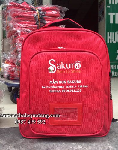 mẫu balo mầm non trường Sakura