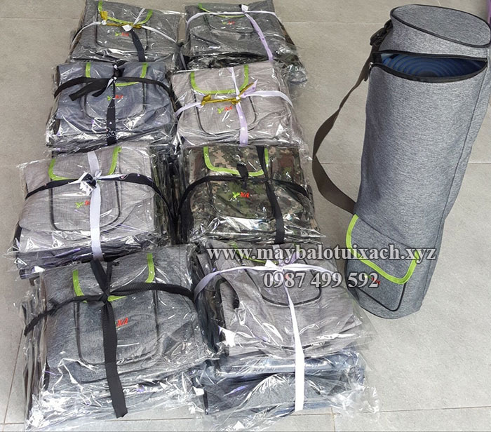 Mẫu túi đựng thảm vải xước ghi cao cấp