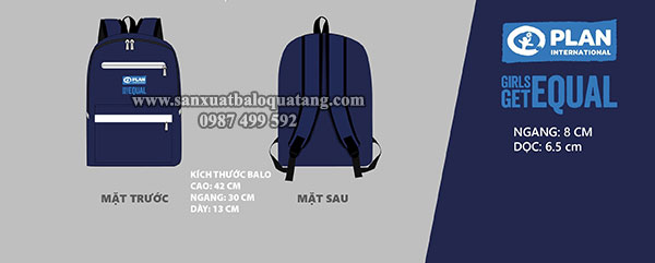 Maket sản xuất balo quà tặng Plan