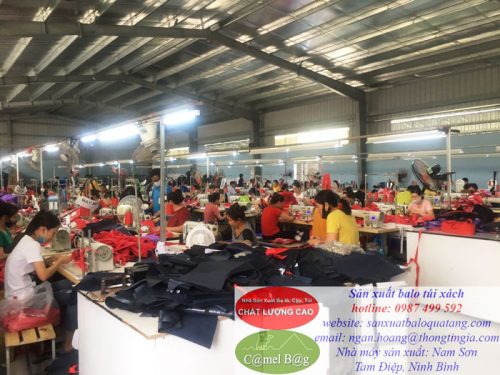 Nhà máy may balo tại Ninh Bình