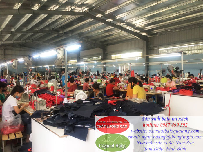 Nhà máy may balo tại Ninh Bình