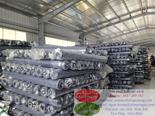 Kho nguyên liệu vải tại nhà máy