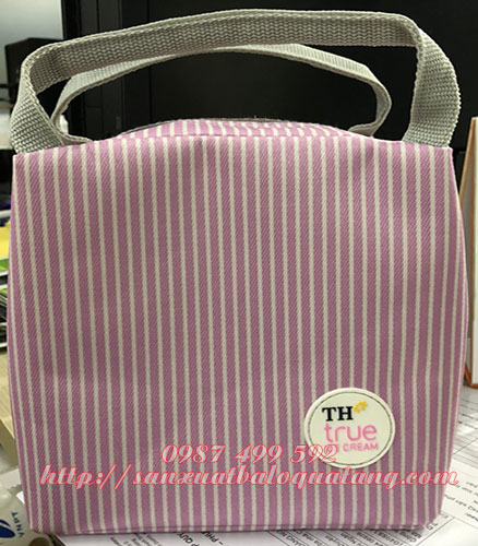 Túi giữ nhiệt đựng kem TH màu hồng